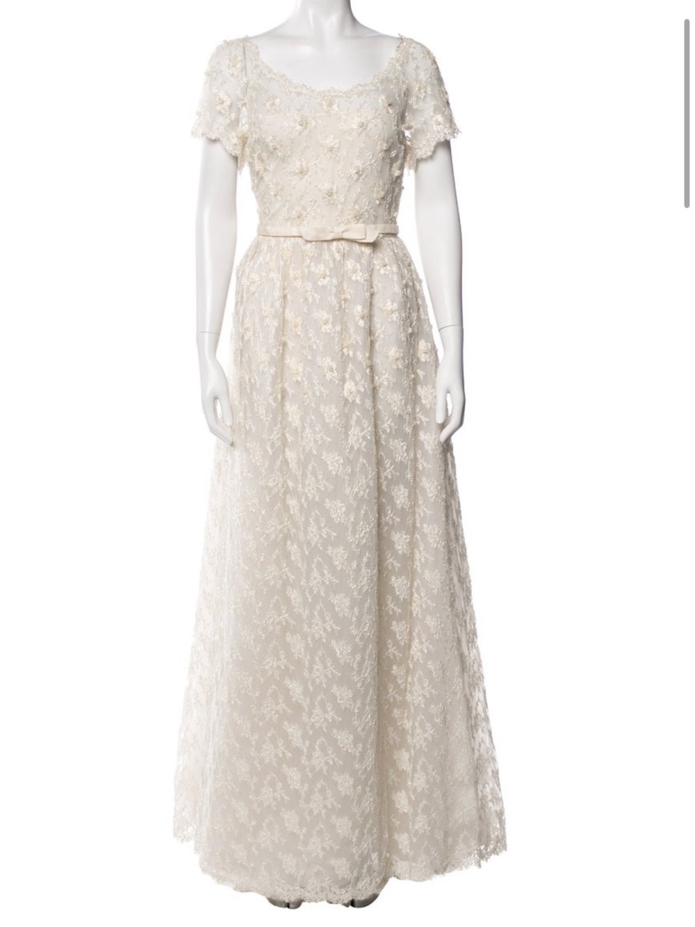 Valentino Ivory Lace Maxi Skirt